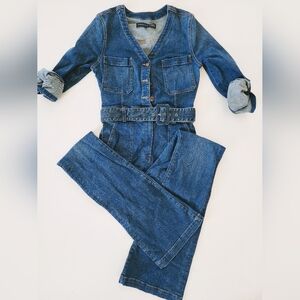 Veronica Beard Womens "Savanna Jumpsuit" Blue Denim-Size 8